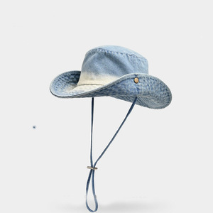 Mùa Hè Ngoài Trời Xô <span class=keywords><strong>Hat</strong></span> Kem Chống Nắng Ngư Dân <span class=keywords><strong>Hat</strong></span> Boonie Câu Cá Cap Làm Cũ Cổ Điển Denim Mũ - Product Image 4