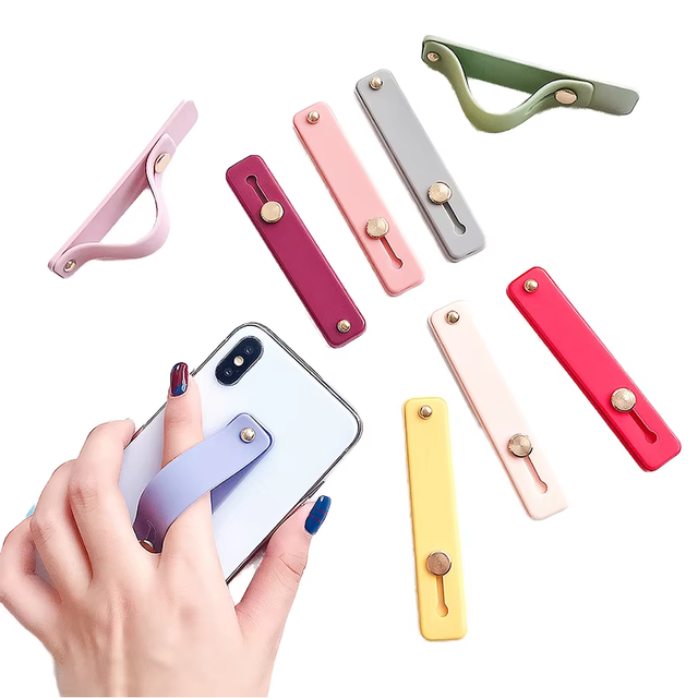2025R Universal ABS Phone Finger Holder Telescopic Push Pull Grip Stand with Phone Strap Adhesive for iPhone 6/7/8/X for