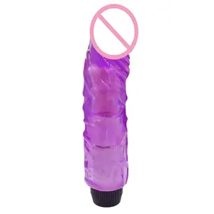 Consolador vibrador de cristal para pene, Juguetes sexuales femeninos y masculinos, glande suave, barato