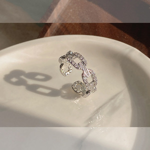 OEM hoja perla <span class=keywords><strong>Curba</strong></span> ajustable anillo de compromiso en forma de corazón CZ diamante anillo de bodas para niña - Product Image 1