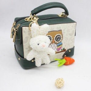 Jouet pour chien en peluche lapin mignon <span class=keywords><strong>fait</strong></span> <span class=keywords><strong>main</strong></span> en polyester, avec oreilles mobiles, rembourrage en coton PP, en maille, anti-stress, jouet animal en peluche - Product Image 5
