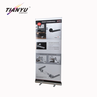 Système TIANYU : Stand de comptoir/tables d'exposition pour salons professionnels avec bannière enroulable supérieure