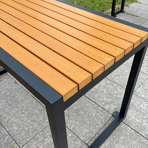 Phong Cách Hiện Đại PS Gỗ Kim Loại Bàn Ăn Băng Ghế Dự Bị Đặt Nhà Máy Bán Buôn Có Thể Gập Lại Ngoài Trời Dã Ngoại Bảng Cho Patio Hoặc Nhà Hàng Sử Dụng - Product Image 6