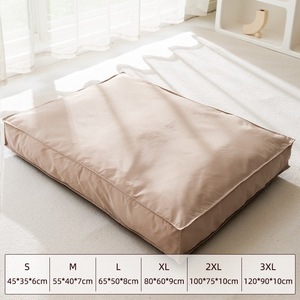 Pet Bed Rectangle 11cm Thickened Soft Dog <b>Cat</b> <b>Mat</b> Four Seasons Gray Khaki - Product Image 5