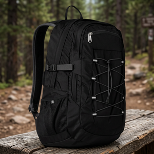 Mochila unisex de nailon de 18 pulgadas, mochila deportiva de exterior con carcasa blanda, ligera, con bolsillo con cremallera y tiradores. - Product Image 1