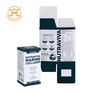 Caja de Papel Personalizada con Logotipo UV, Plegable, con Extremo Encajado, Cartón Blanco de 350g, Embalaje Mate para Medicamentos, Pastillas Vacías, MOQ Bajo - Product Image 1
