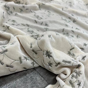 Jakarlı sosoie velwith De Bambou ipek jakarlı kadife kumaş ile özel beyaz ipek kadife kumaş Cheongsam Kimono için - Product Image 3