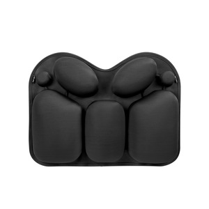 Coussin de soutien lombaire gonflable en forme de U noir pour voiture, bureau, dossier de siège, soulagement de la posture, correction de la posture - Product Image 1