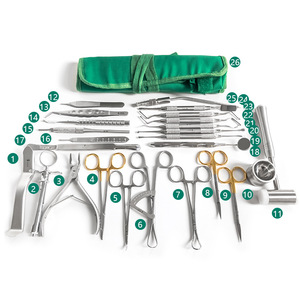Kit de herramientas para implantes dentales, juego de 26 piezas de instrumentos para implantes orales que incluye cureta, separador de periostio, cincel para hueso, y - Product Image 3