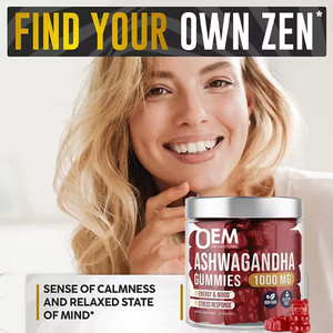 Custom Private Label Ashwagandha Gummies Orgânicas Ashwa Gummies Para Energy Boost Melhorar o Sono Stress Relief & Humor Calma - Product Image 4