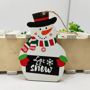 Ornement suspendu en bois en forme de renne, peint à la main, décoration de sapin de Noël, forme ronde XR12 - Product Image 2