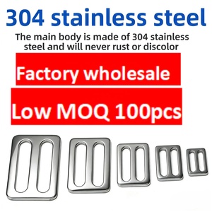 Glissière réglable en acier inoxydable <span class=keywords><strong>pour</strong></span> sangle, accessoire de verrouillage <span class=keywords><strong>pour</strong></span> vêtements, sacs à main et sacs - Product Image 2