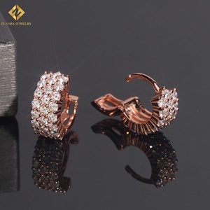 GRA Certificate Pass Diamond <b>Tester</b> Iced Out Mens Fashion 925 Sterling Silver Hoop Earrings - Product Image 4