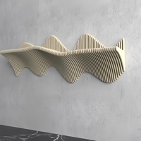Étagère murale flottante en bois Art Déco WD045, écologique et durable, couleur personnalisable, meuble décoratif pour la maison et le bureau