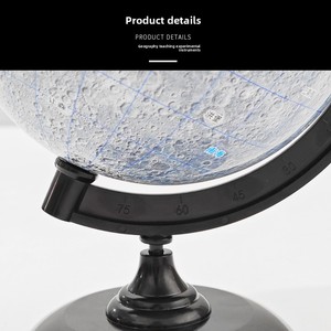 Globo Lunare in Metallo da 142 cm con Display Intelligente, Modello della <span class=keywords><strong>Luna</strong></span> ad Alta Definizione, Strumento Educativo per Studenti di Scuola Media, Geografia e Astronomia - Product Image 4