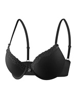 Soutien-Gorge Femme en Coton à Armatures, Entièrement Doublé, en Dentelle Classique