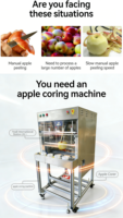 XINCHUAN Industriële Fruitverwerkingsmachine Elektrische Commerciële Automatische Appel/Peer/Kiwi/Citroen Ontpitter Snijder Schiller 350W 220V
