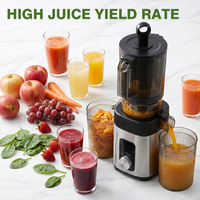 Extracteur de jus vertical entièrement automatique à grand calibre HGM, séparateur de pulpe, presse-agrumes domestique pour fruits et légumes, OEM ODM