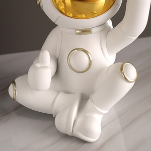 <b>Space</b> Rabbit Astronaut Key Organizer Ornament Living Room Tabletop <b>Decor</b> Contemporary Design Single Piece - Product Image 4