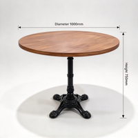 Étagère de présentation vintage commerciale, table de présentation ronde pour bistrot et café, mobilier de présentation sur mesure pour toute la boutique