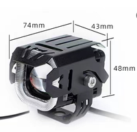 Led Carré Moto Devil Eye Lumières Halo Anneau High Low Beam Strobe 12-80V Spot Light pour Moto Accessoires