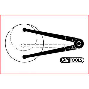 KS TOOLS - 150.2407 Adjustable <b>pin</b> <b>wrench</b> ø 14-100 mm with 5,0 mm <b>pin</b> - EAN 4042146578926 TRANSMISSION - Product Image 2