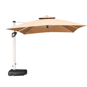 Paraguas de <span class=keywords><strong>Patio</strong></span> de 2,5 m * 2,5 m para restaurante, paraguas romano de pie lateral grande, sombrilla de inclinación 360 para jardín al aire libre - Product Image 1