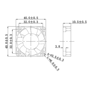 OEM USB portu Mini <span class=keywords><strong>Fan</strong></span> kırmızı rüzgar desteği 40*40*10mm endüstriyel 5V DC hava soğutma havalandırma elektrik plastik bıçaklar ile - Product Image 2