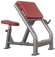 Équipement de fitness professionnel pour la musculation, Banc de curl preacher assis pour développement des biceps, Banc de musculation réglable en trois positions