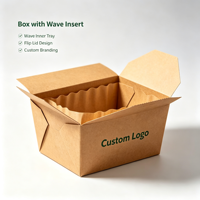 Boîte en papier kraft personnalisée avec insert en carton ondulé, acceptation des commandes d'échantillons, boîte recyclable pour emballage de biscuits, pâtisseries et cadeaux