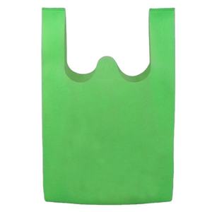 Wholesale Custom Logo Portable Supermarket Non Woven T-shirt Shopping Vest Bag with Recycled <b>Materials</b> PE for Exhibition - Product Image 5