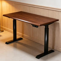 Bureau debout électrique réglable en hauteur avec double structure métallique pour ordinateur