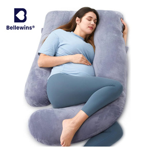 Oreiller de grossesse en forme de G pour le soutien des jambes, du ventre et des hanches, oreiller de maternité pour femmes enceintes - Product Image 2