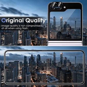 โรงงาน2ชุดสำหรับ <span class=keywords><strong>Samsung</strong></span> <span class=keywords><strong>Galaxy</strong></span> <span class=keywords><strong>Z</strong></span> <span class=keywords><strong>Z</strong></span> <span class=keywords><strong>flip</strong></span> <span class=keywords><strong>5</strong></span>กระจกนิรภัยป้องกันหน้าจอ TPU ป้องกันหลังเลนส์กล้อง - Product Image 6