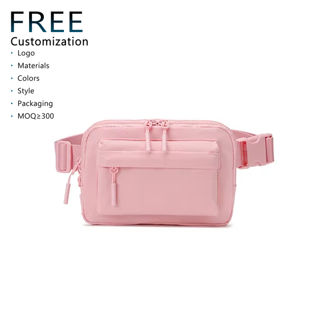 High Quality Nylon Waterproof Sports Waist Bag Zipper Mobile Phone Purse Fanny Pack for Men Women for Travel Outdoor Activities