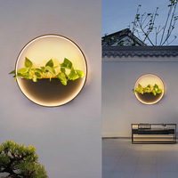 Lampe murale de jardin LED moderne AC220V, coque en acier inoxydable IP65, noir, blanc chaud, éclairage décoratif pour villa et jardin