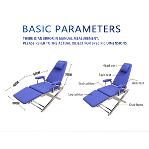 Sillón de Tratamiento Clínico, Sillón Dental Plegable Móvil con Luz LED, Bandeja y Escupidera - Product Image 2
