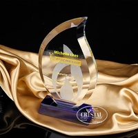Nouveau trophée en cristal écologique gravé et sculpté en forme de flamme irrégulière, récompense pour réunion annuelle, célébration exceptionnelle