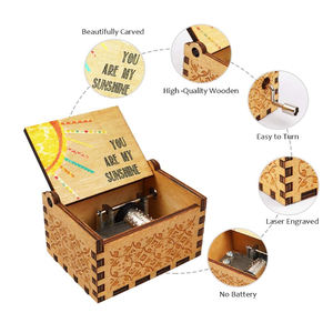 Eres <span class=keywords><strong>mi</strong></span> <span class=keywords><strong>caja</strong></span> de música de madera Sunshine <span class=keywords><strong>para</strong></span> esposa/<span class=keywords><strong>hija</strong></span>/hijo-<span class=keywords><strong>caja</strong></span> de música con manivela de madera Vintage grabada con láser regalos <span class=keywords><strong>para</strong></span> cumpleaños - Product Image 3