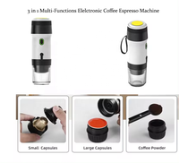 Mini machine à café électrique intelligente portable pour capsules et expresso, compatible avec les grains de café