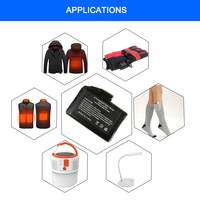 Batterie Li-ion rechargeable, pack de batteries Li-polymère Sk7422 7.4v 3000mah, batterie Lipo pour gants et vestes chauffantes