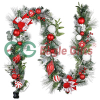 EAGLEGIFTS – guirlande de noël artificielle pour escaliers, vente d'usine, décoration de cheminée de noël, 6 pieds, pré-éclairé, vacances, pré-décoré