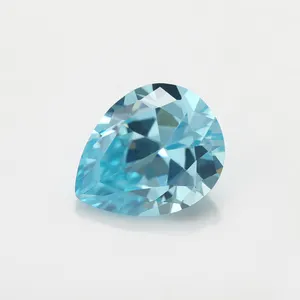 Pedra preciosa para corte de pear místicas de 13x18mm, pedra preciosa natural longa, azul de topaz