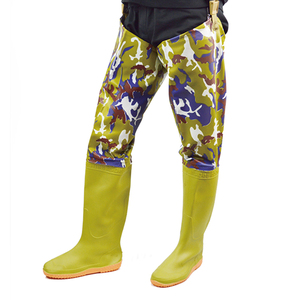Salopette imperméables pour hommes, pantalon <span class=keywords><strong>de</strong></span> pêche sous-marine, à hauteur <span class=keywords><strong>de</strong></span> la hanche, imperméable, en PVC, antidérapant, chaussures agricoles longues, - Product Image 5