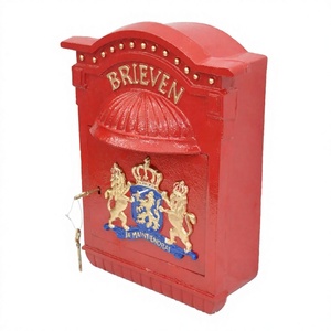 Boîte aux lettres BRIEVEN peinte à la main rouge Boîte aux lettres en métal personnalisée OEM ODM pour les rues Boîte aux lettres de plaintes du public pour la décoration intérieure - Product Image 1