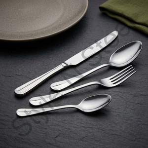 4 piezas de cubiertos Florence Silver Color Cuchara Tenedor Cuchillo y cuchara para bebé Acero inoxidable a precio mayorista - Product Image 1