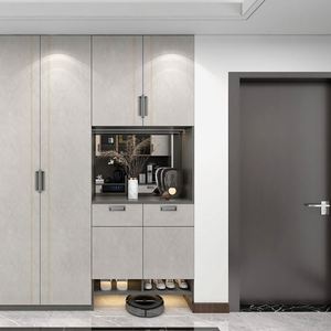 Aparador Moderno y Elegante con Puertas de Vidrio y Tiradores Metálicos, Mueble para el Hogar con Amplio Espacio de Almacenamiento para Botellas de Vino y Vajilla - Product Image 2