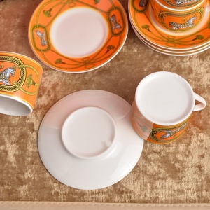 Tasse à café et à thé de l'après-midi de style européen, luxe léger, créative, en porcelaine osseuse, écologique, pour restaurant, cadeau - Product Image 6