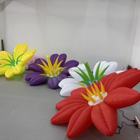 Magnifiques fleurs décoratives gonflables colorées pour activités thématiques, exposition sur le thème d'Alice, décoration de scène ou événements