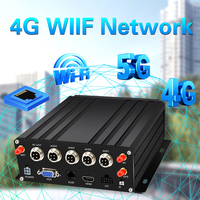 Alta calidad 4CH WLAN GPS Función coche caja negra Registro de audio HD coche grabadora de video cctv bus AI 4G GPS camión MDVR